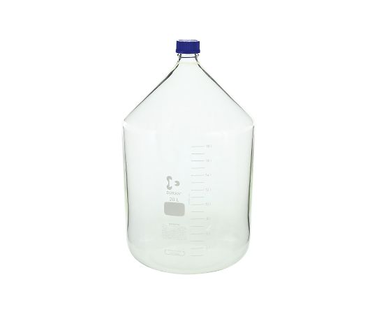 SCHOTT DURAN (AS ONE 2-077-14) Screw-Top Bottle Round White (Duran (R)) With Blue Cap 20000mL